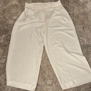 Chico's Ecru Wide-Leg Trousers